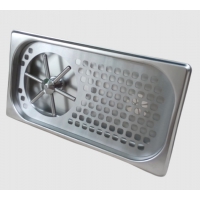 Ринзер для питчера, врезной 327x176х40мм, с сушильной сеткой омыватель хром