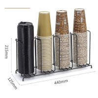 Настольный органайзер для стаканов и крышек на 4 отделения, 453544